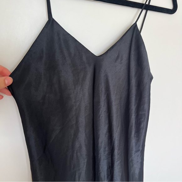 Vintage Black Silk Slip Mini Dress - Picture 6 of 12